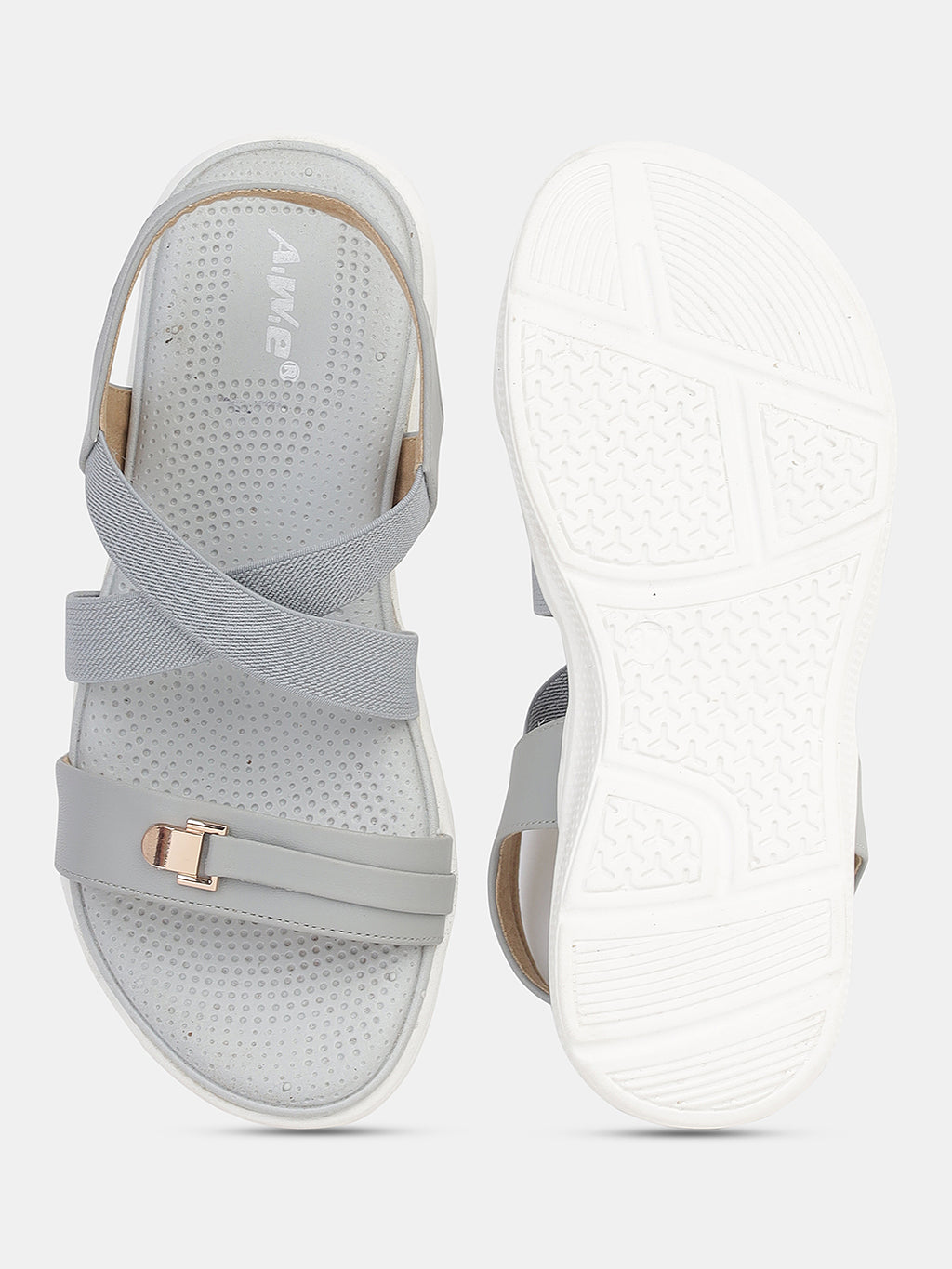 Womens Sporty Elastic Strap Sandals | Lightweight Casual Daily Wear Flats Heel Size : 1.5 Inches