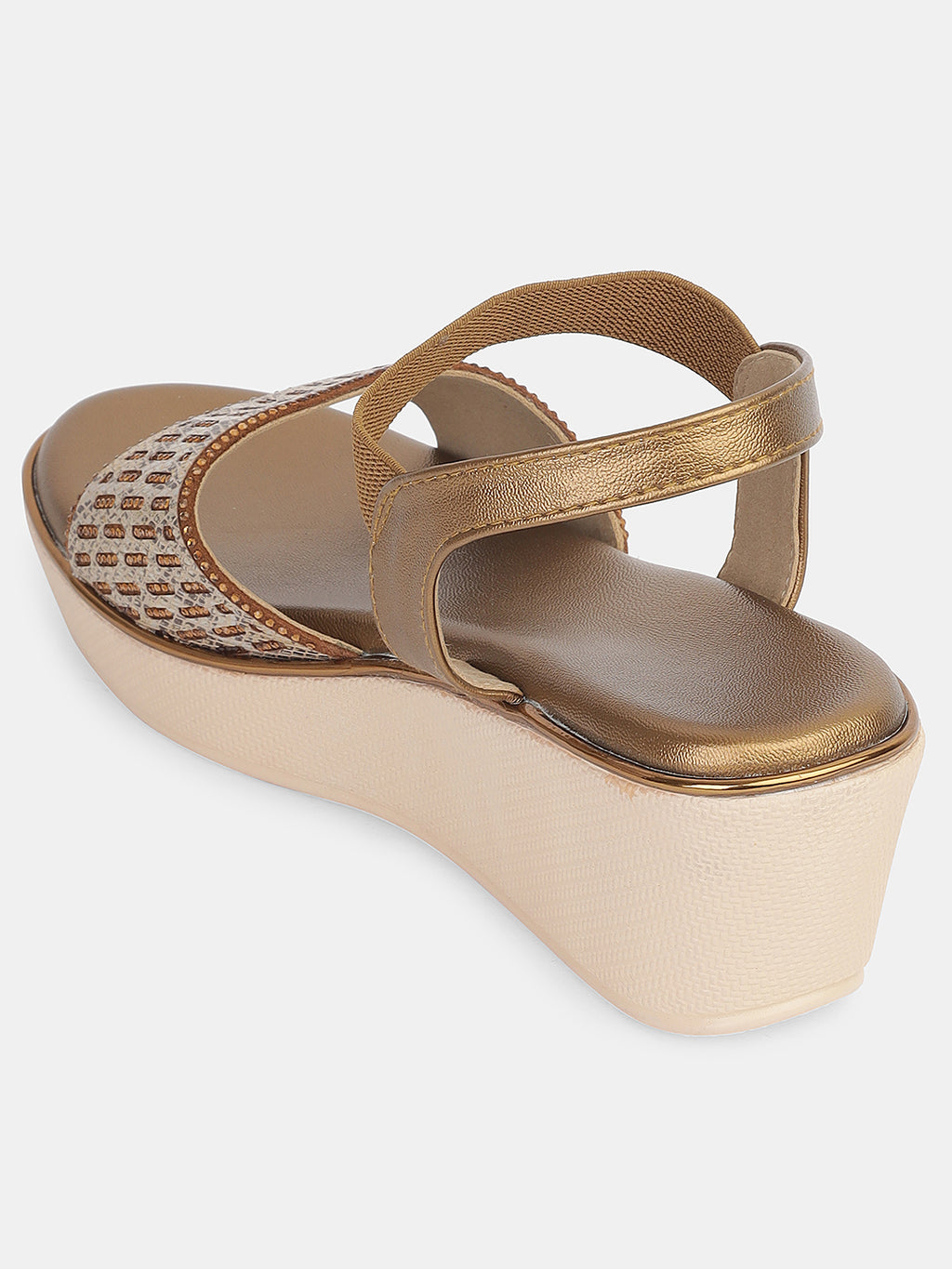 Womens Stylish Ankle Strap Wedge Sandals | Lightweight Partywear and Casual Footwear Heel Size : 2 Inches