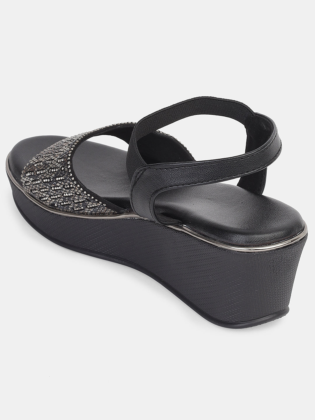 Womens Stylish Ankle Strap Wedge Sandals | Lightweight Partywear and Casual Footwear Heel Size : 2 Inches