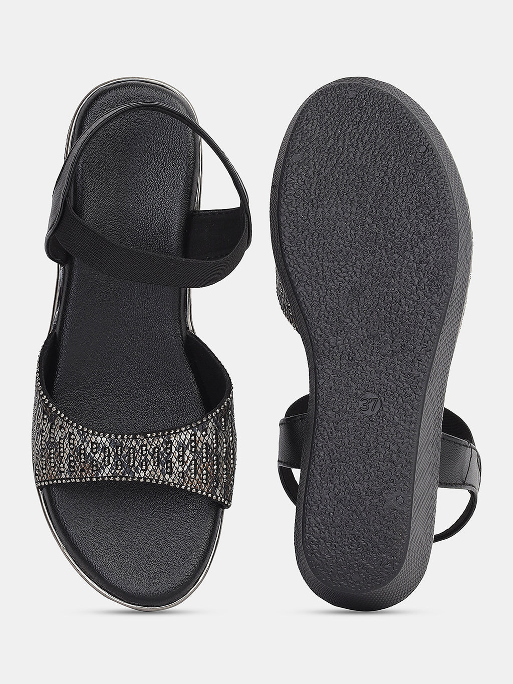 Womens Stylish Ankle Strap Wedge Sandals | Lightweight Partywear and Casual Footwear Heel Size : 2 Inches