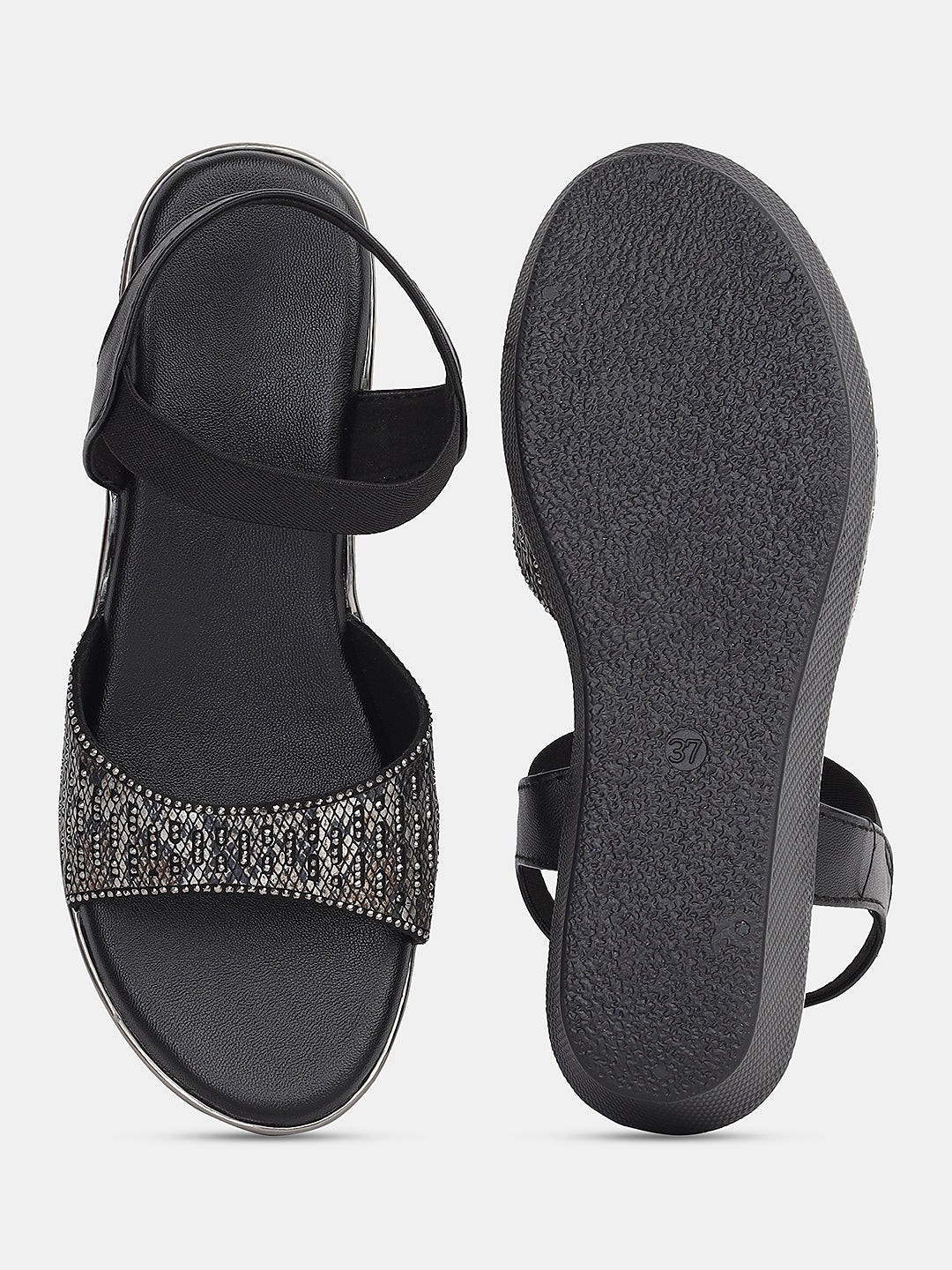 Womens Stylish Ankle Strap Wedge Sandals | Lightweight Partywear and Casual Footwear Heel Size : 2 Inches