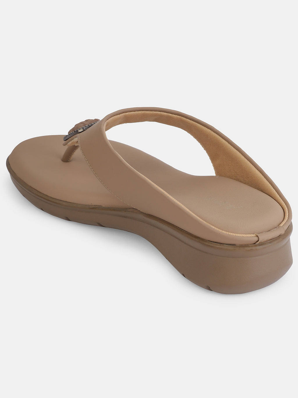 Aiwie Women's Toe-Ring Comfort Sandals with Stylish Buckle | Slip-On Flats for Daily & Casual Wear | Soft Cushioned Footbed