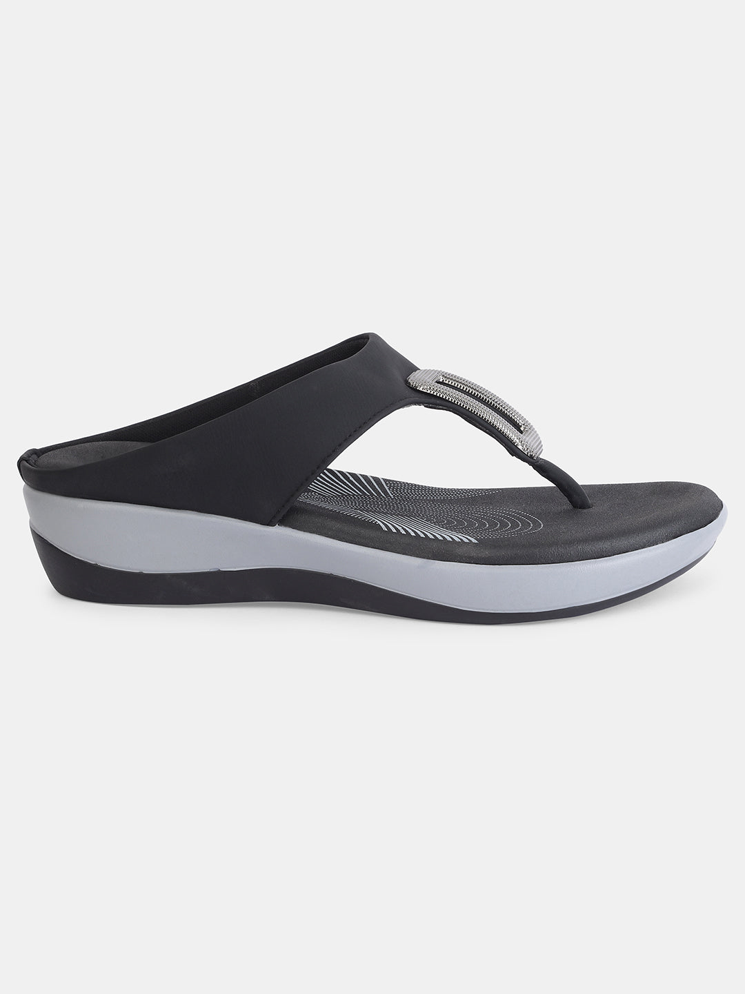 Aiwie Womens Stylish Slip-On Comfort Sandals with Toe Ring & Buckle Detail | Casual & Daily Wear Footwear Heel Size : 1.5 Inches