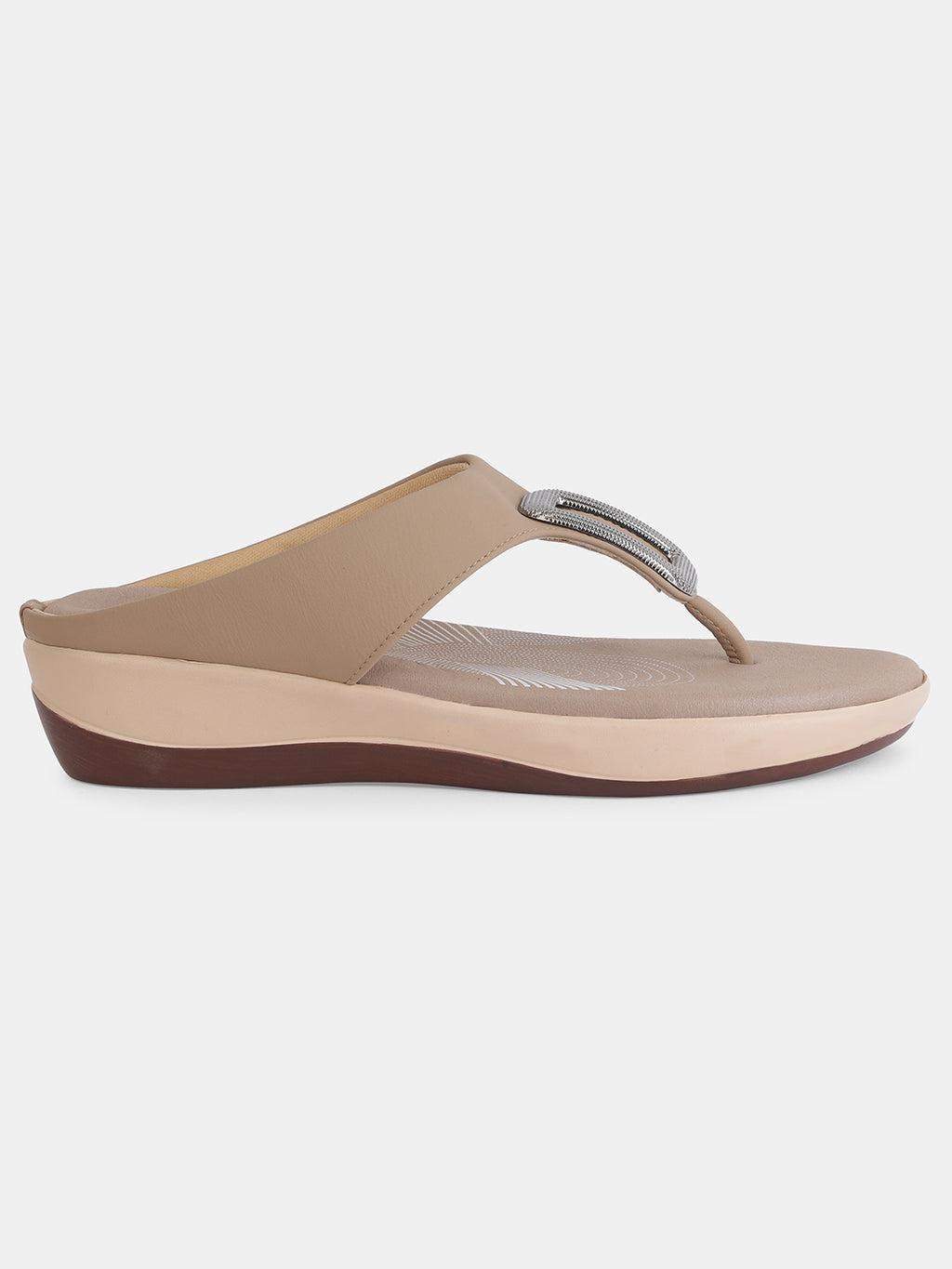 Aiwie Womens Stylish Slip-On Comfort Sandals with Toe Ring & Buckle Detail | Casual & Daily Wear Footwear Heel Size : 1.5 Inches