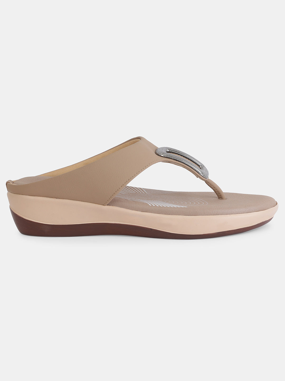 Aiwie Womens Stylish Slip-On Comfort Sandals with Toe Ring & Buckle Detail | Casual & Daily Wear Footwear Heel Size : 1.5 Inches