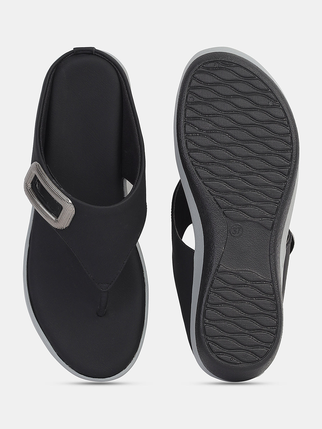 Womens Comfortable Toe-Ring Wedge Slip-On with Stylish Buckle Design | Daily Casual & Office Wear Footwear Heel Size : 2 Inches