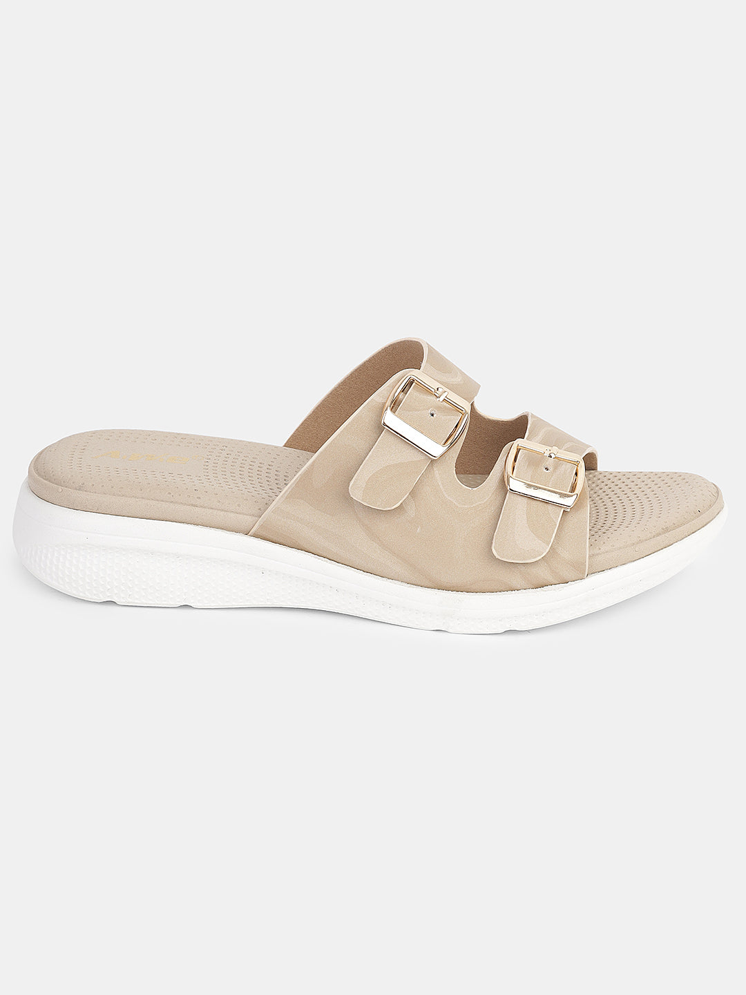 Women's Dual Buckle Slip-On Sandals | Casual & Travel-Ready Comfort Footwear