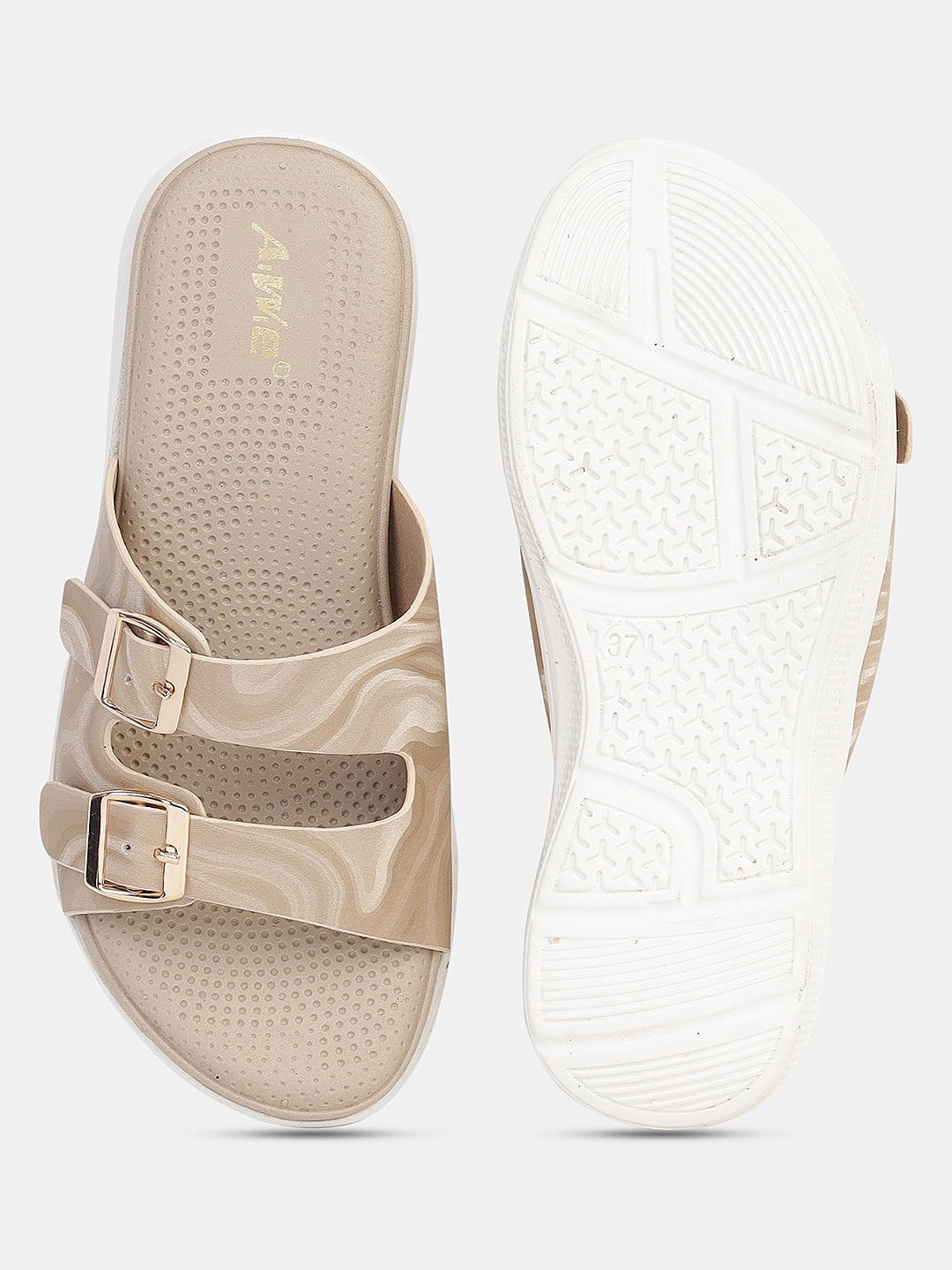 Women's Dual Buckle Slip-On Sandals | Casual & Travel-Ready Comfort Footwear
