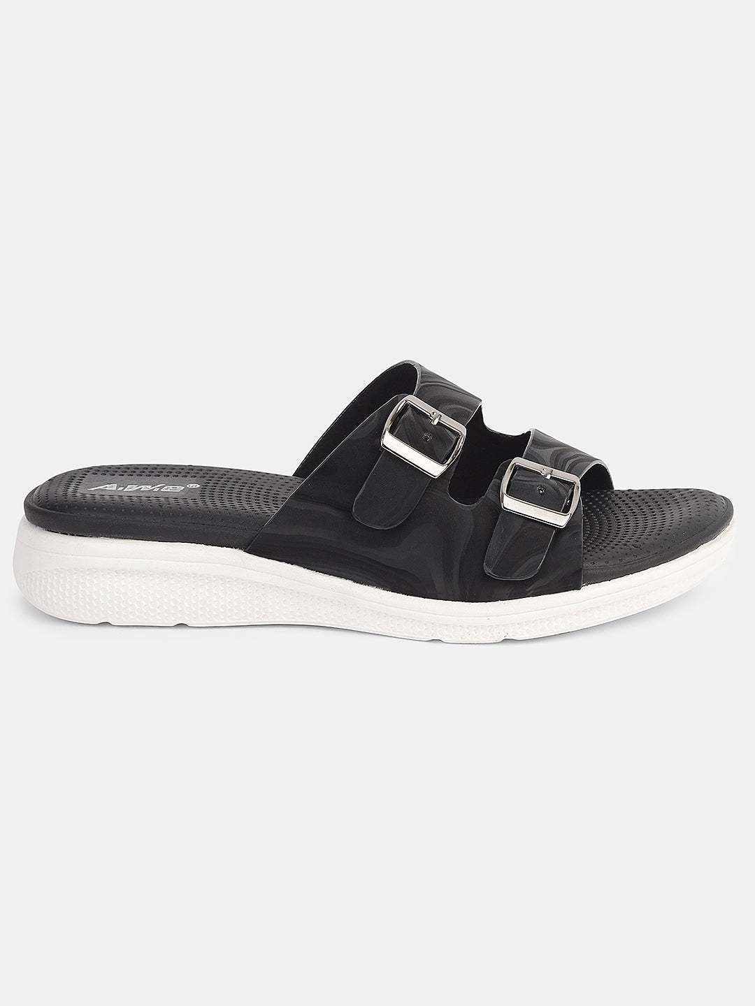 Women's Dual Buckle Slip-On Sandals | Casual & Travel-Ready Comfort Footwear