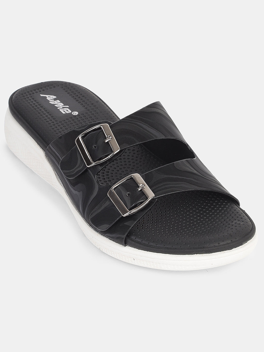 Women's Dual Buckle Slip-On Sandals | Casual & Travel-Ready Comfort Footwear