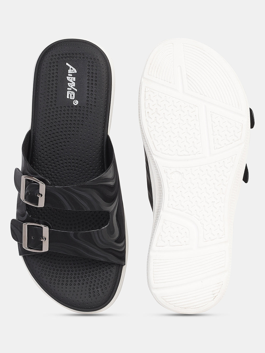 Women's Dual Buckle Slip-On Sandals | Casual & Travel-Ready Comfort Footwear