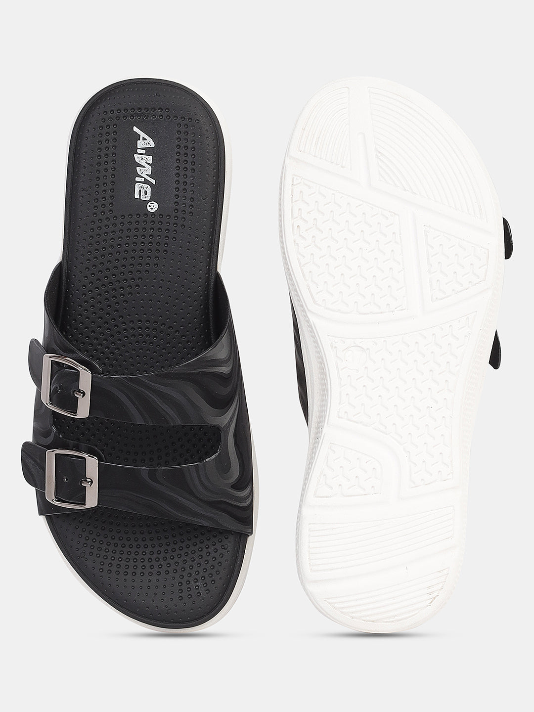 Women's Dual Buckle Slip-On Sandals | Casual & Travel-Ready Comfort Footwear