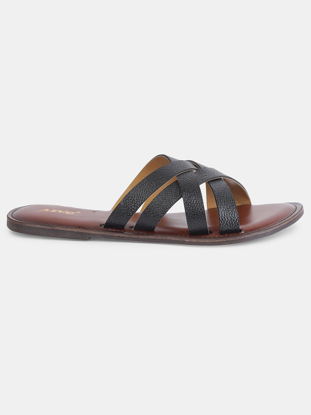 Aiwie Women's Flat Slip-On Sandals with Comfortable Cushioned Footbed and Cross-Strap Design Ð Ideal for Casual, Beach, and Daily Wear