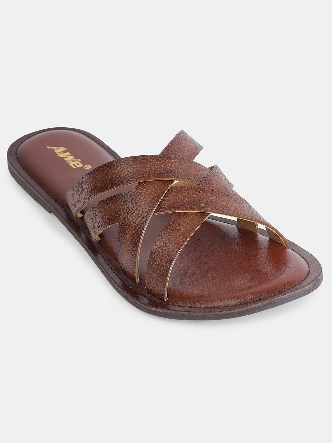 Aiwie Women's Flat Slip-On Sandals with Comfortable Cushioned Footbed and Cross-Strap Design Ð Ideal for Casual, Beach, and Daily Wear