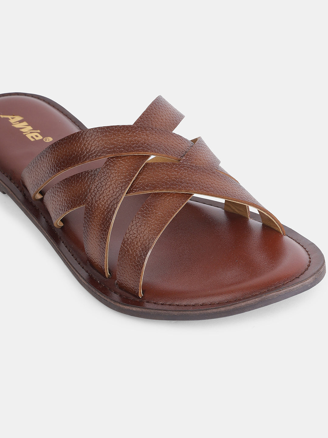 Aiwie Women's Flat Slip-On Sandals with Comfortable Cushioned Footbed and Cross-Strap Design Ð Ideal for Casual, Beach, and Daily Wear