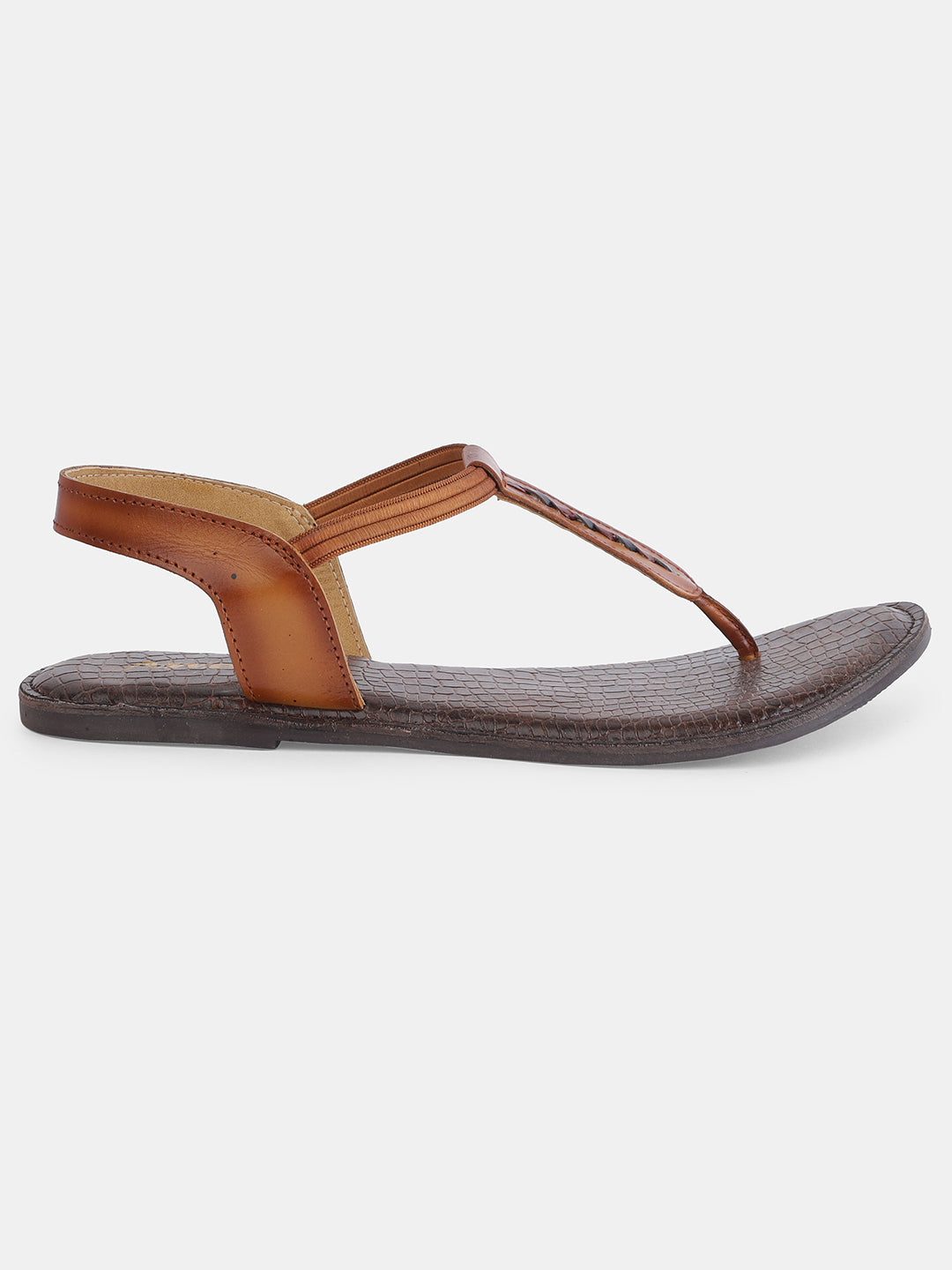 Aiwie Women's T-Strap Flat Sandals with Textured Sole and Ankle Support Ð Lightweight, Comfortable Slip-On Style for Casual and Everyday Wear