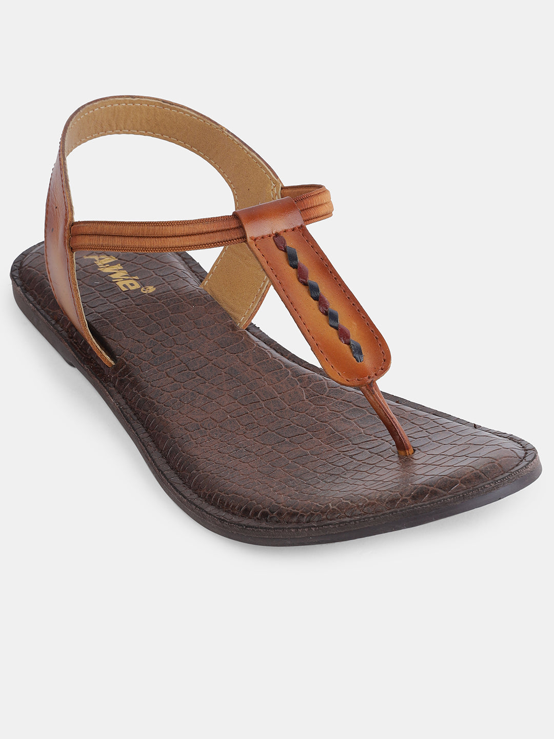 Aiwie Women's T-Strap Flat Sandals with Textured Sole and Ankle Support Ð Lightweight, Comfortable Slip-On Style for Casual and Everyday Wear