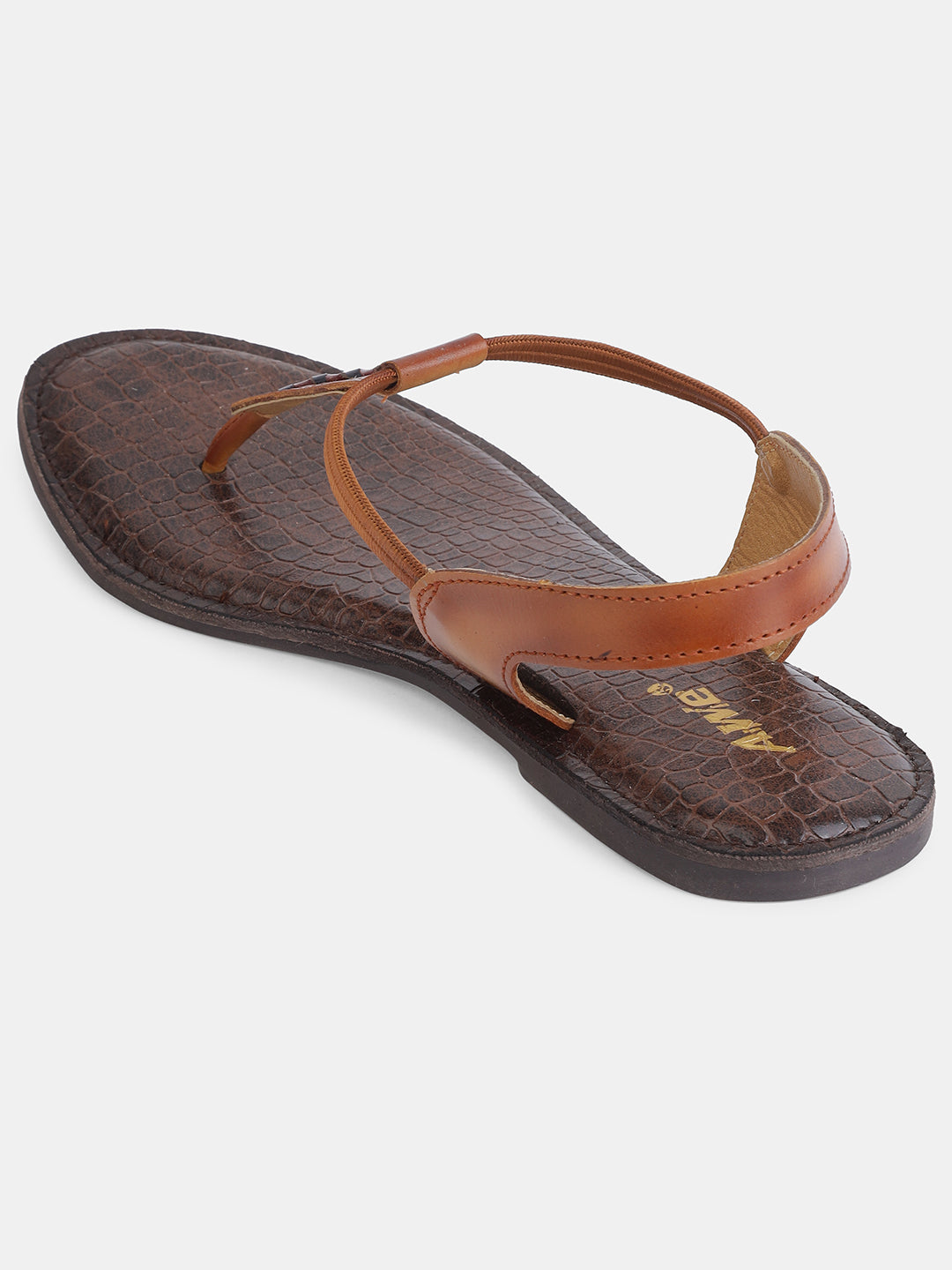 Aiwie Women's T-Strap Flat Sandals with Textured Sole and Ankle Support Ð Lightweight, Comfortable Slip-On Style for Casual and Everyday Wear