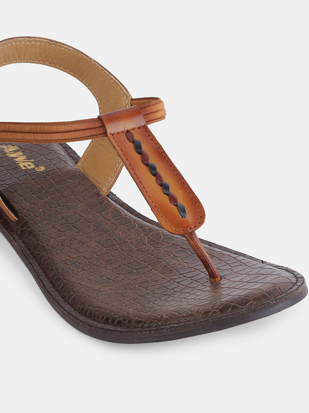 Aiwie Women's T-Strap Flat Sandals with Textured Sole and Ankle Support Ð Lightweight, Comfortable Slip-On Style for Casual and Everyday Wear