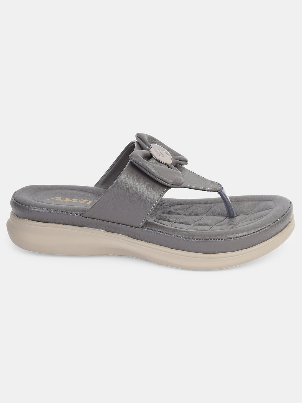 Womens Bow Knot Slip-On Sandals | Stylish Casual Flats with Cushioned Sole Heel Size : 1.5 Inches
