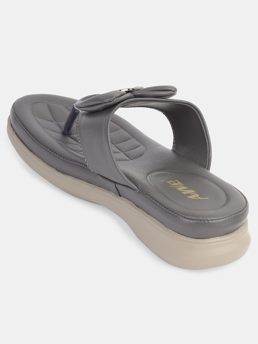 Womens Bow Knot Slip-On Sandals | Stylish Casual Flats with Cushioned Sole Heel Size : 1.5 Inches