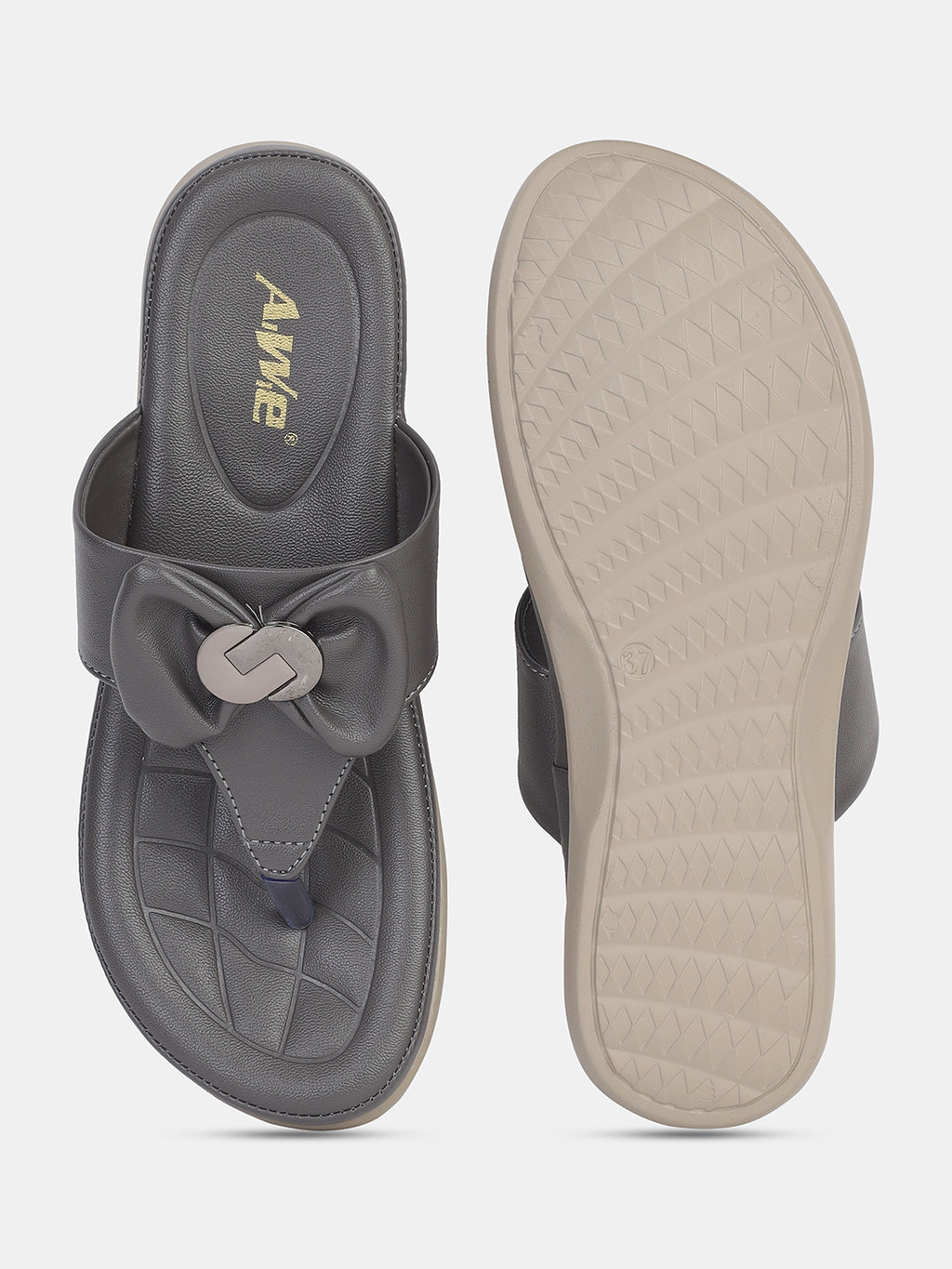 Womens Bow Knot Slip-On Sandals | Stylish Casual Flats with Cushioned Sole Heel Size : 1.5 Inches
