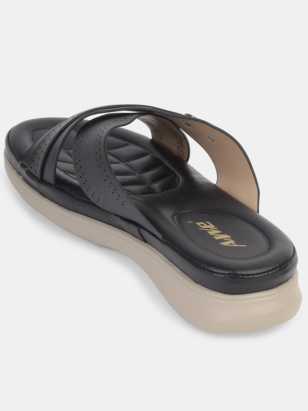 Women Comfort Cross-Strap Slip-On Sandals | Stylish Daily Wear Flats with Cushioned Sole Heel Size : 1.5 Inches