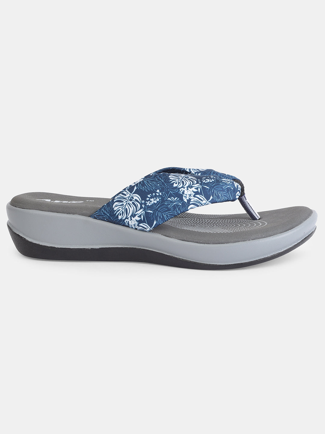 Aiwie Womens Printed Fabric Strap Flip-Flops with Cushioned Sole Ð Lightweight Daily Wear Slippers for Casual & Home Use Heel Size : 1.5 Inches