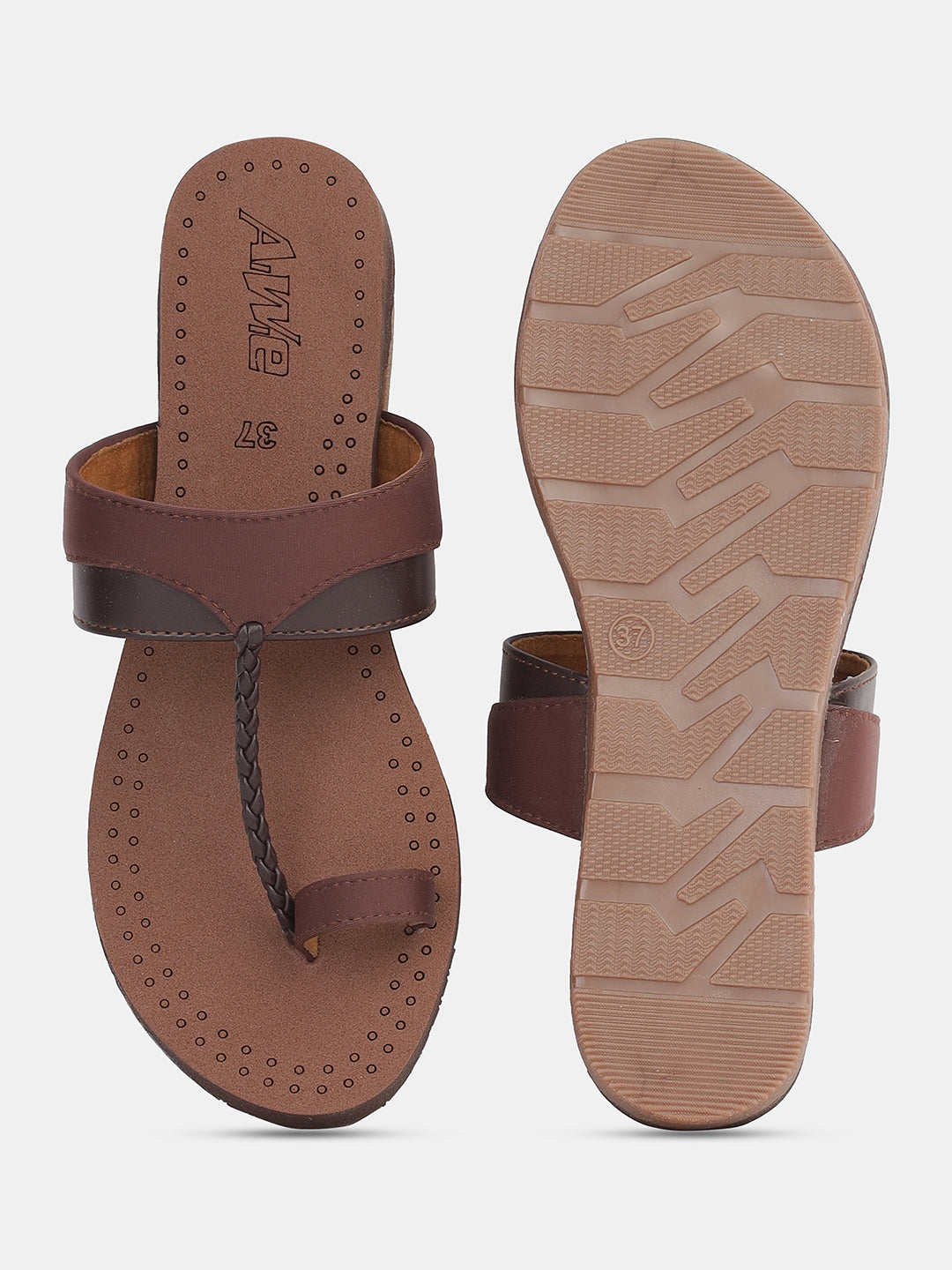 Womens Traditional Kolhapuri Flats | Ethnic Handmade Slip-On Sandals for Daily & Festive Wear