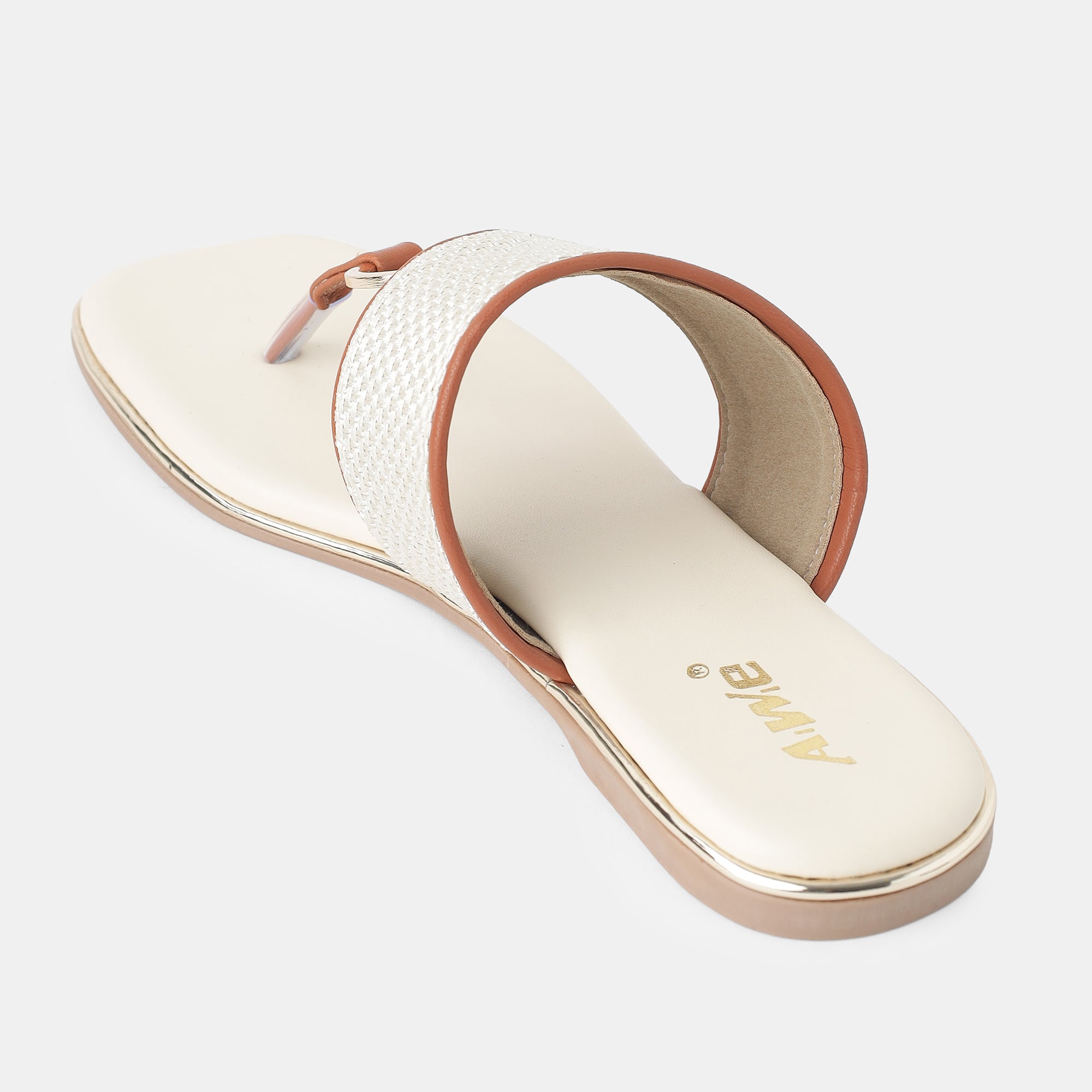 Aiwie-Womens-Stylish-Toe-Loop-Flats-with-Ring-Detail-and-Comfortable-Slip-On-Design B220364