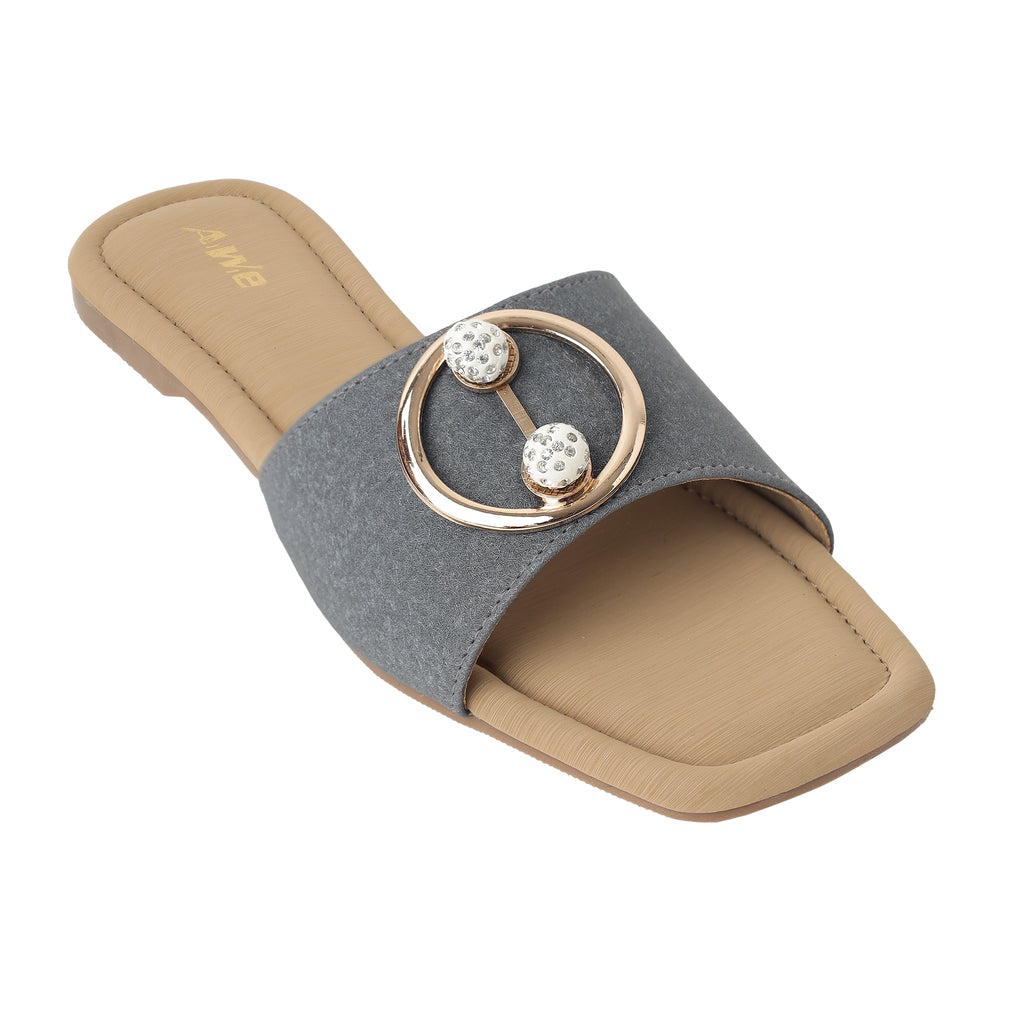 Aiwie-Womens-Stylish-Slip-On-Flats-with-Decorative-Buckle-and-Cushioned-Footbed-for-Daily-Comfort B520186